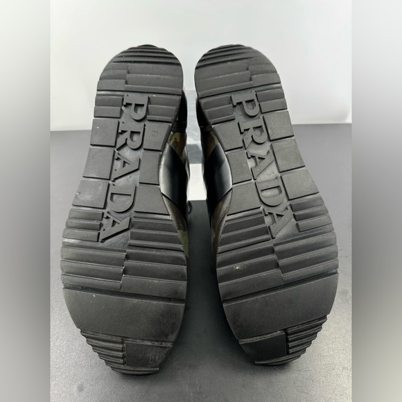 Prada Matchrace Leather sneakers in green & black Camo size 11 - Picture 12 of 14